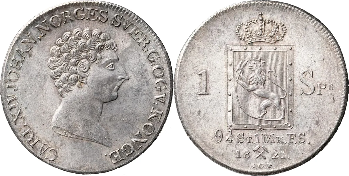 Karl XIV Johan (1818-1844). Speciedaler 1821