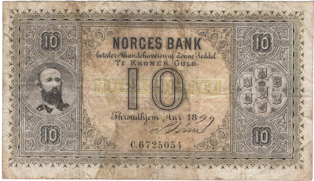 Oskar II (1872-1905). 10 kroner 1899