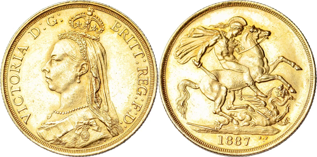 Victoria (1837-1901). 2 pounds 1887