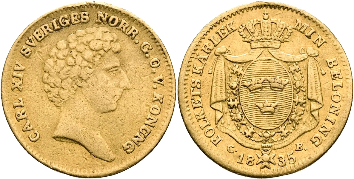 KARL XIV JOHAN (1818-1844). Dukat 1835
