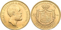 OSKAR II (1872-1907). 20 kronor 1874