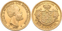 OSKAR II (1872-1907). 20 kronor 1880