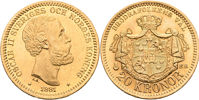 OSKAR II (1872-1907). 20 kronor 1881