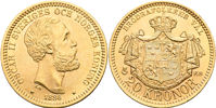 OSKAR II (1872-1907). 20 kronor 1886