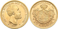 OSKAR II (1872-1907). 20 kronor 1887