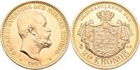 OSKAR II (1872-1907). 20 kronor 1901