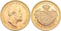 OSKAR II (1872-1907). 20 kronor 1901