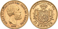 OSKAR II (1872-1907). 10 kronor 1880