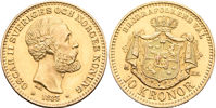 OSKAR II (1872-1907). 10 kronor 1883