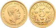 OSKAR II (1872-1907). 5 kronor 1899