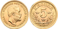 OSKAR II (1872-1907). 5 kronor 1901