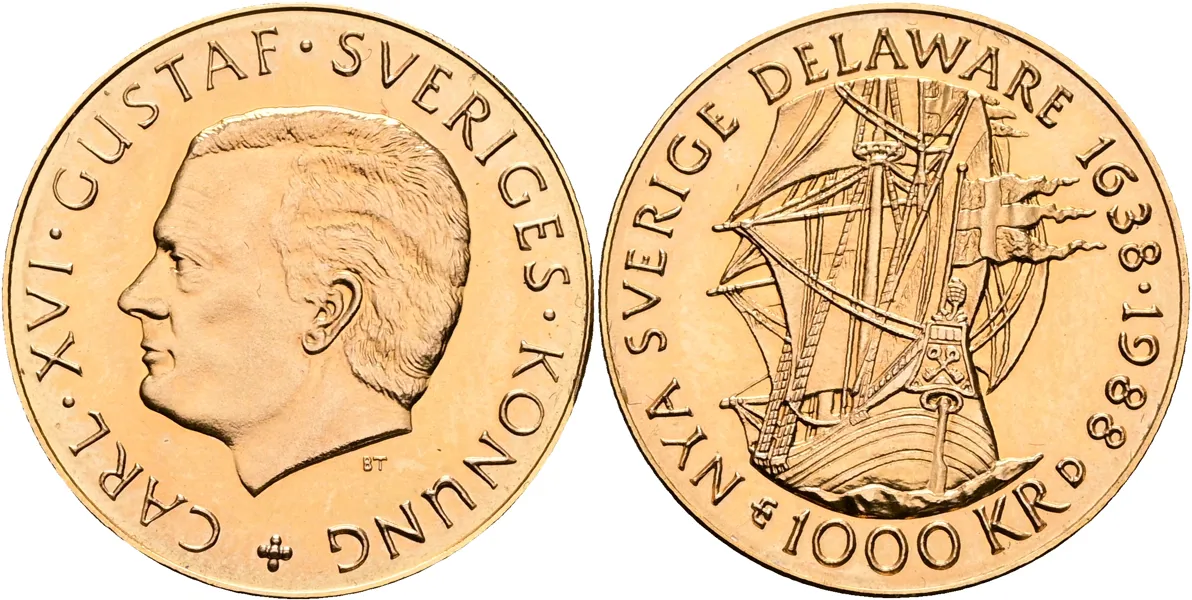CARL XVI GUSTAF (1973 -). 1000 kronor 1988