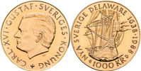CARL XVI GUSTAF (1973 -). 1000 kronor 1988