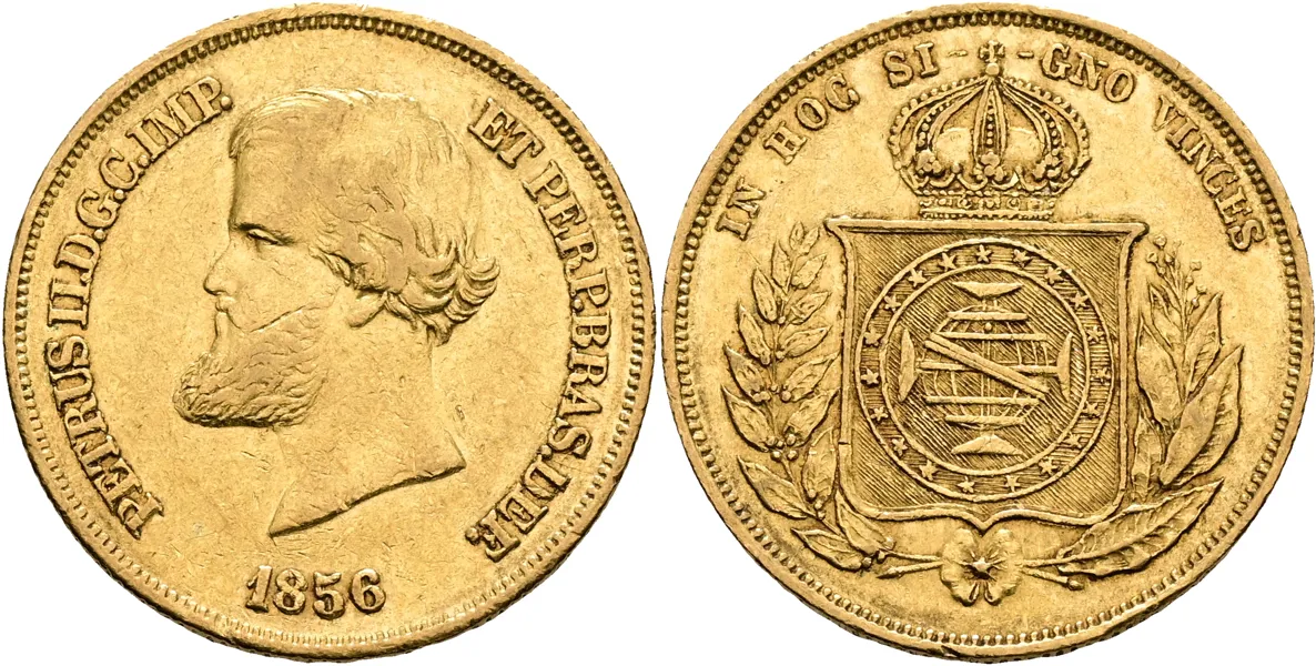 BRASILIEN / BRAZIL. 10.000 reis 1856