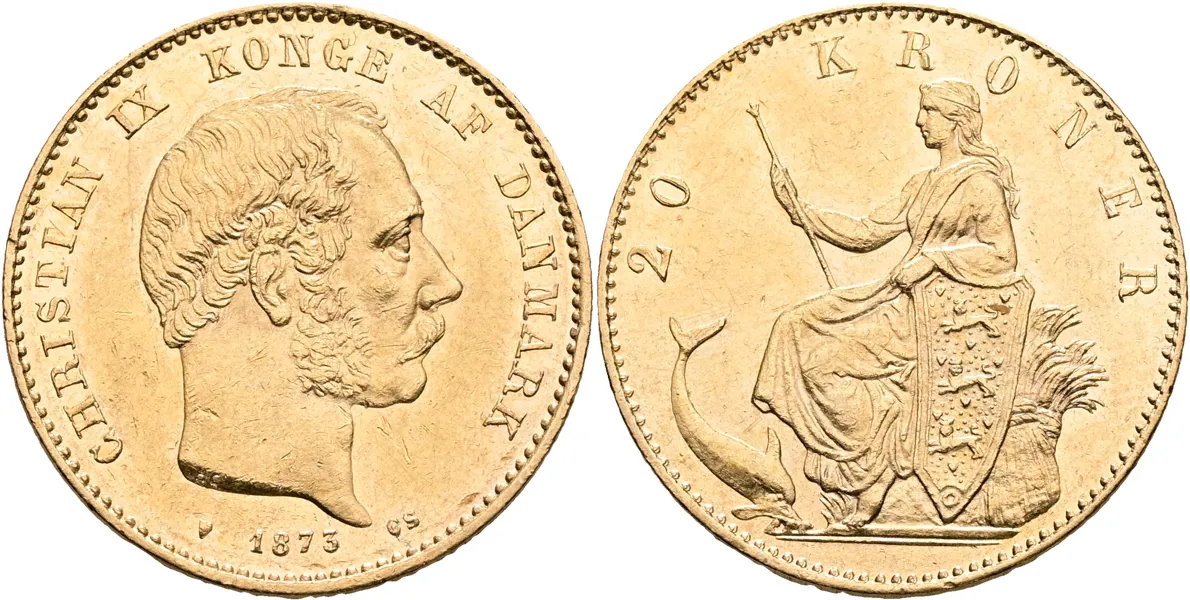 DANMARK / DENMARK. 20 kroner 1873