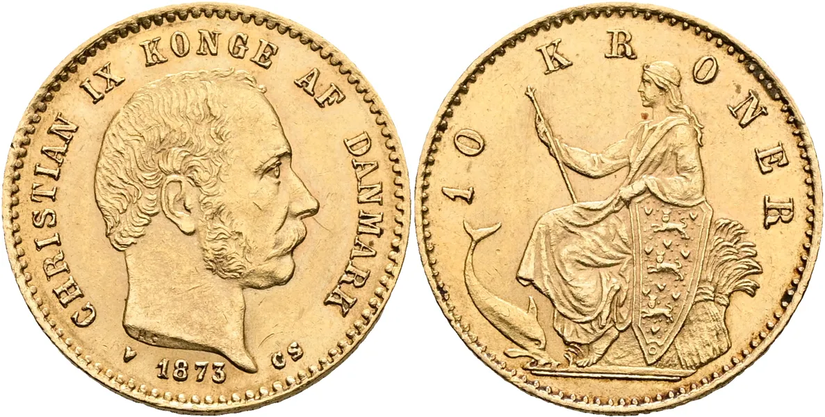 DANMARK / DENMARK. 10 kroner 1873