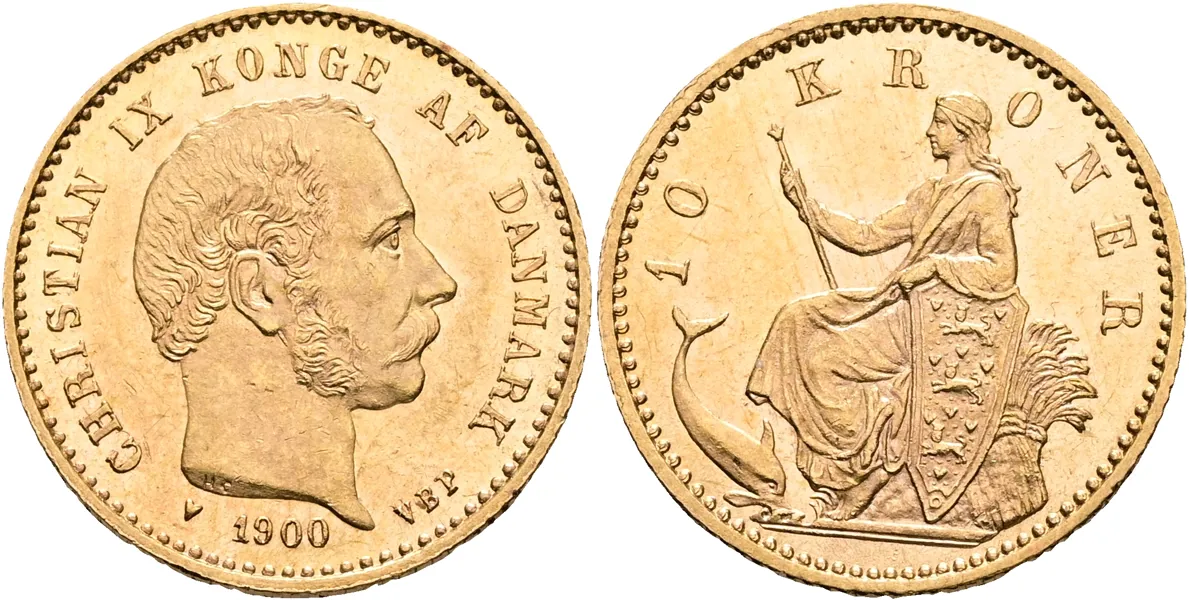 DANMARK / DENMARK. 10 kroner 1900