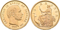 DANMARK / DENMARK. 10 kroner 1900