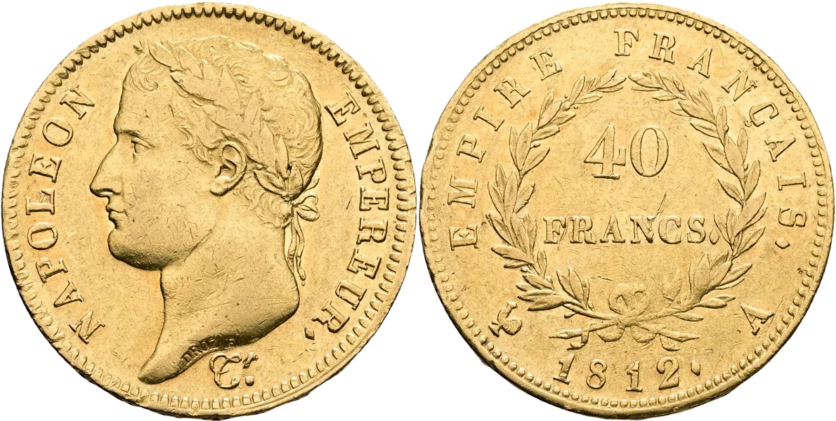 FRANKRIKE / FRANCE. 40 francs 1812