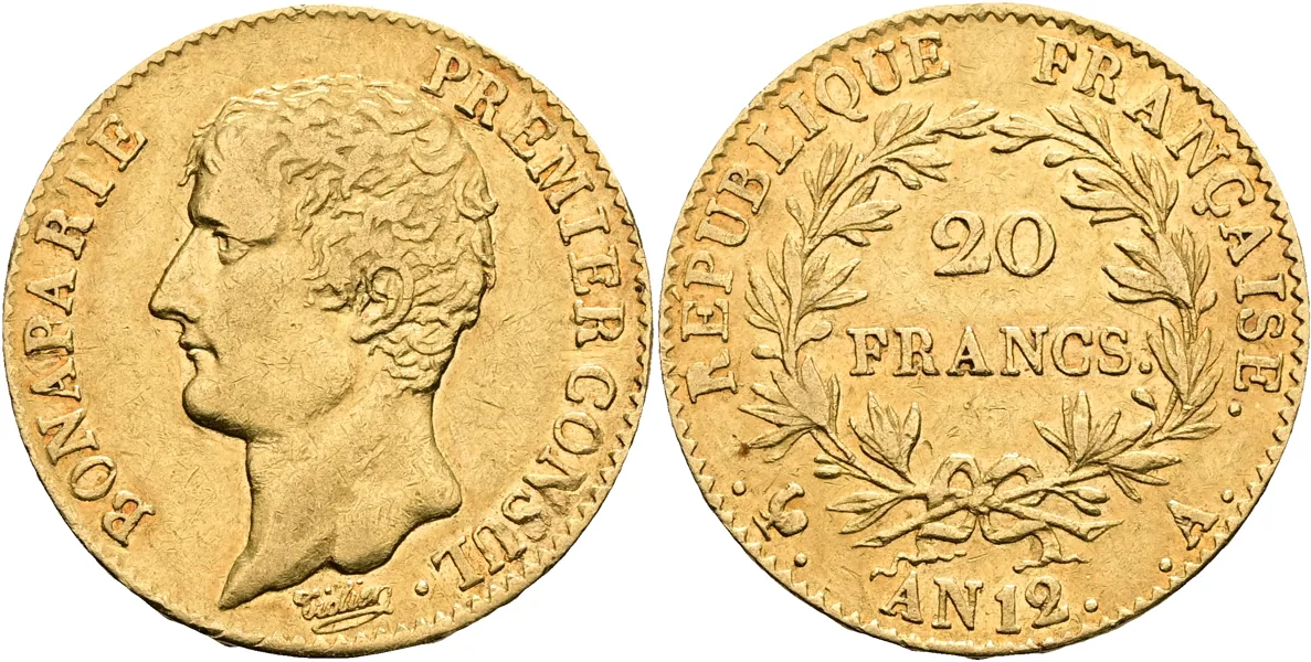 FRANKRIKE / FRANCE. 20 francs An 12