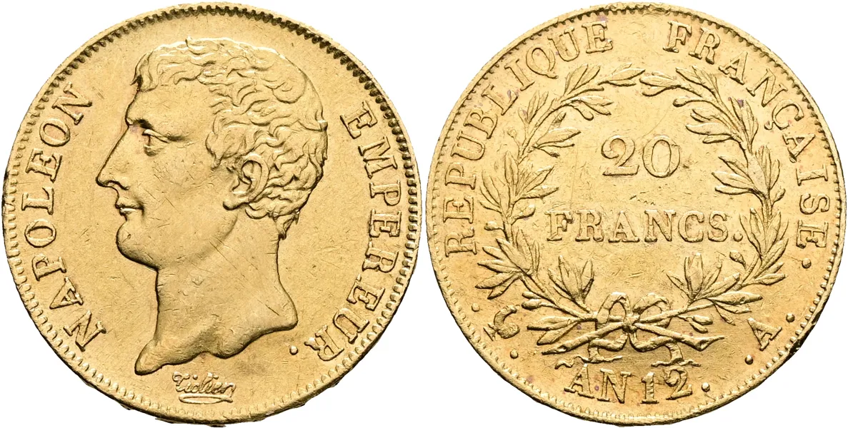 FRANKRIKE / FRANCE. 20 francs An 12
