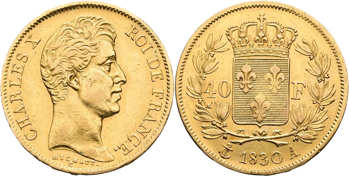 FRANKRIKE / FRANCE. 40 francs 1830