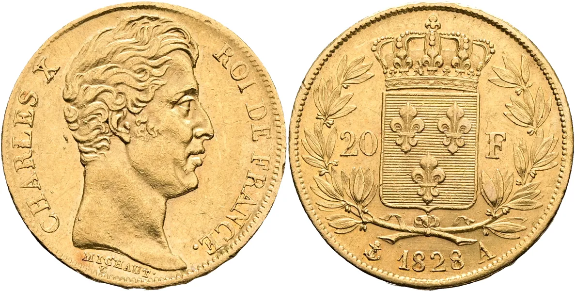 FRANKRIKE / FRANCE. 20 francs 1828