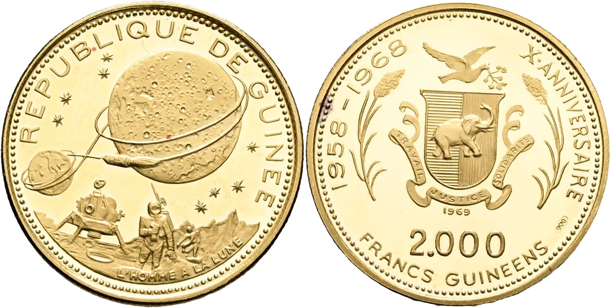 GUINEA. 2000 francs guineens 1968