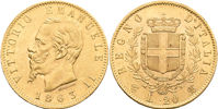 ITALIEN / ITALY. 20 lire 1863