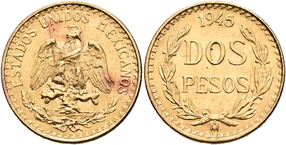 MEXIKO / MEXICO. 2 pesos 1945