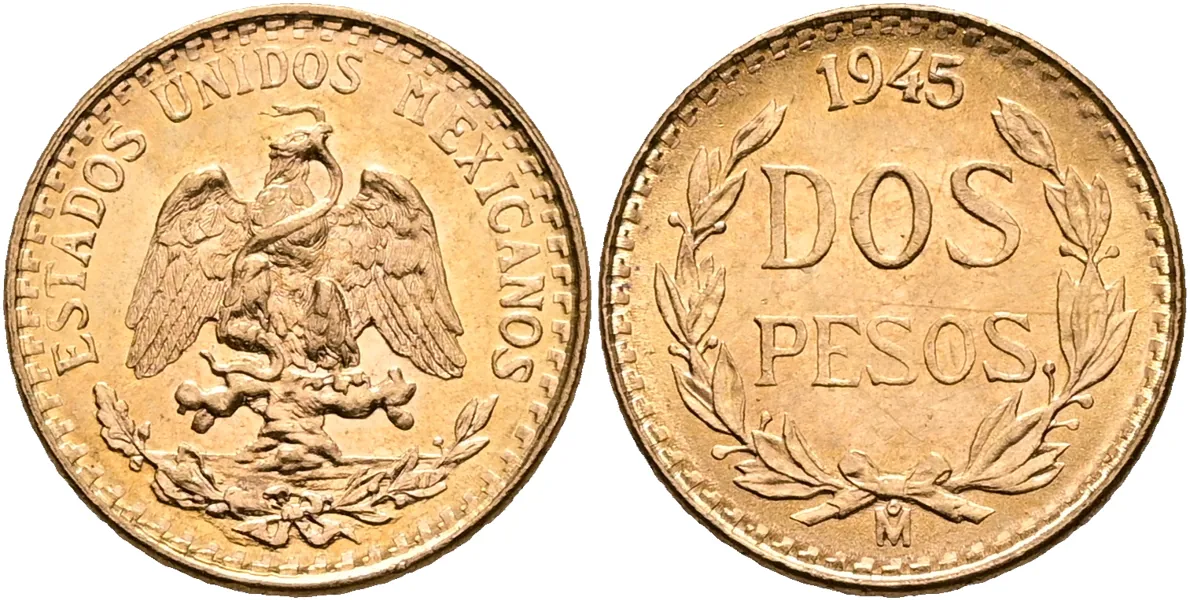 MEXIKO / MEXICO. 2 pesos 1945