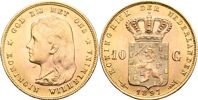 NEDERLÄNDERNA / THE NETHERLANDS. 10 gulden 1897