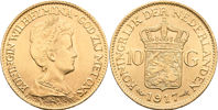 NEDERLÄNDERNA / THE NETHERLANDS. 10 gulden 1917