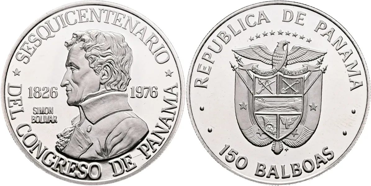 PANAMA. 150 balboas 1976