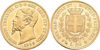 SARDINIEN / SARDINIA. 20 lire 1858