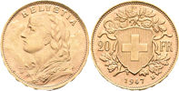 SCHWEIZ / SWITZERLAND. 20 francs 1947