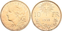SCHWEIZ / SWITZERLAND. 10 francs 1913