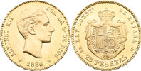 SPANIEN / SPAIN. 25 pesetas 1880
