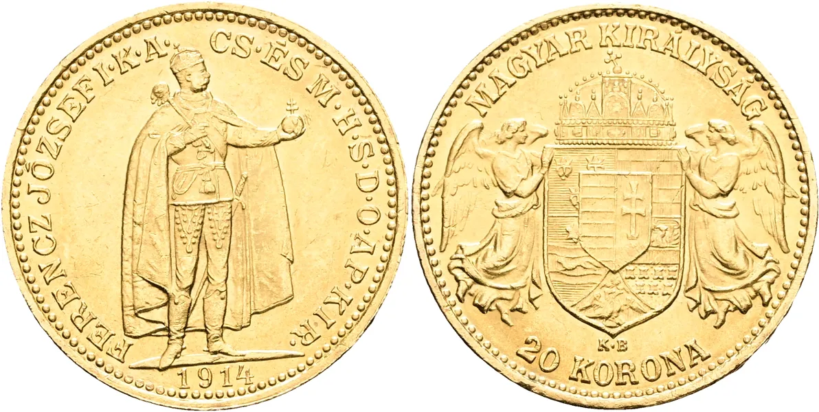 UNGERN / HUNGARY. 20 korona 1914