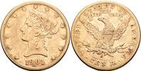 USA. 10 dollars 1901