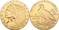 USA. 5 dollars 1909