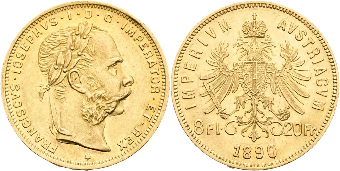 ÖSTERRIKE / AUSTRIA. 8 floriner 1890