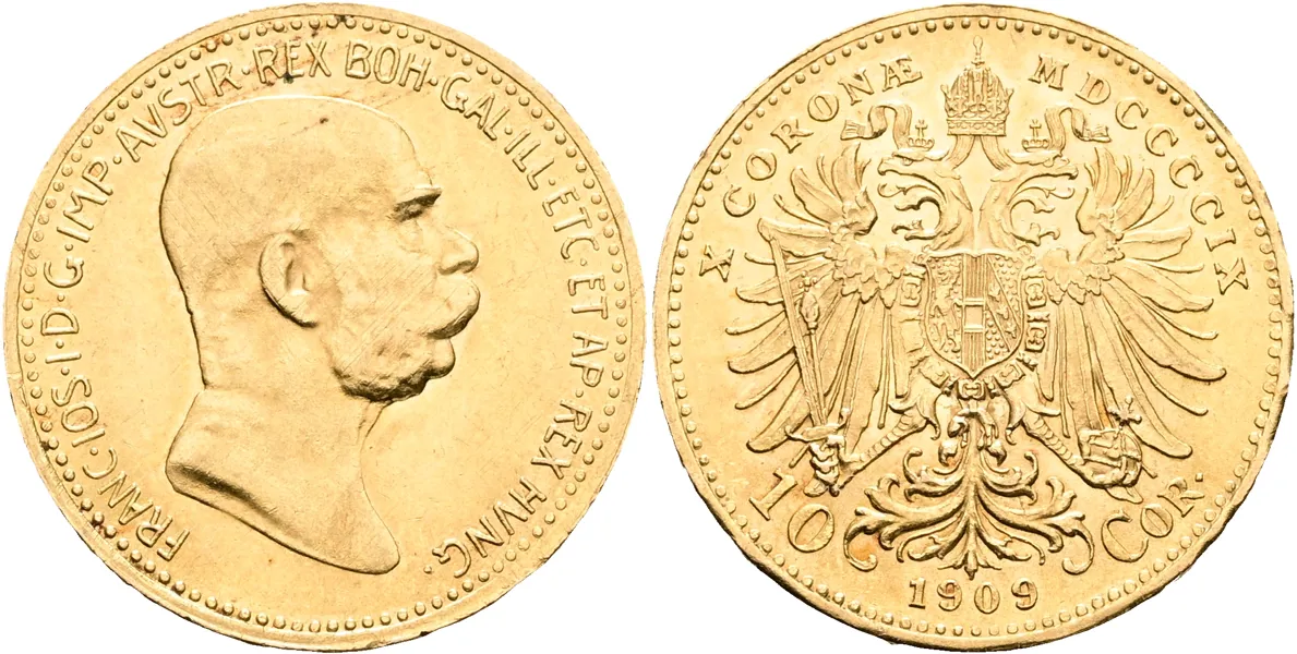 ÖSTERRIKE / AUSTRIA. 10 corona 1909