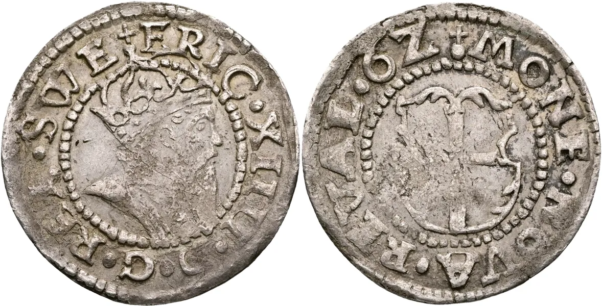 ERIK XIV (1560-1568). Ferding 1562