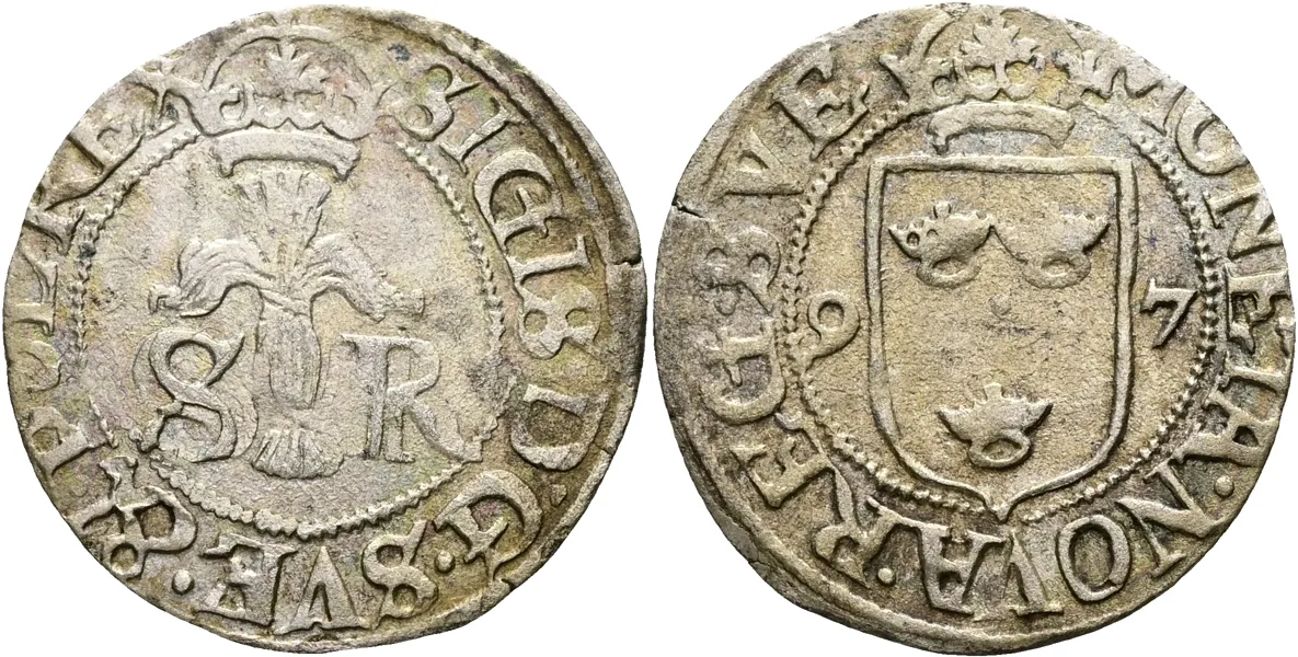 SIGISMUND (1592-1599). 1/2 öre 1597