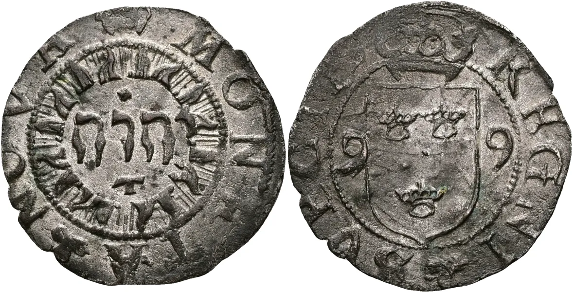 KARL, RIKSFÖRESTÅNDARE (1598-1604). 1/2 öre 1599