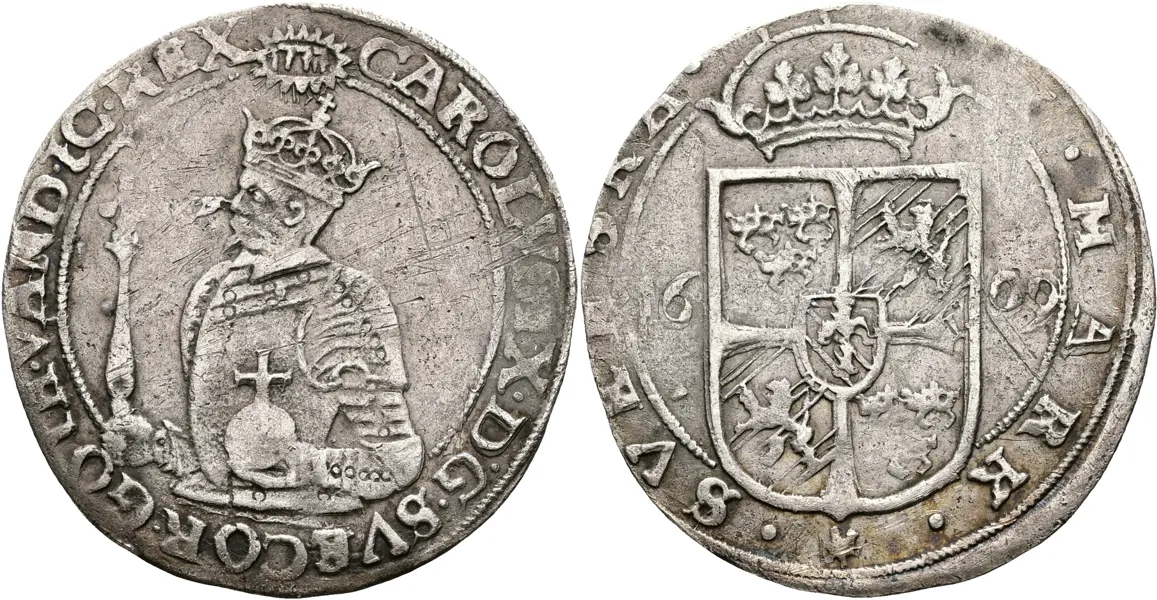 KARL IX (1604-1611). Mark 1609