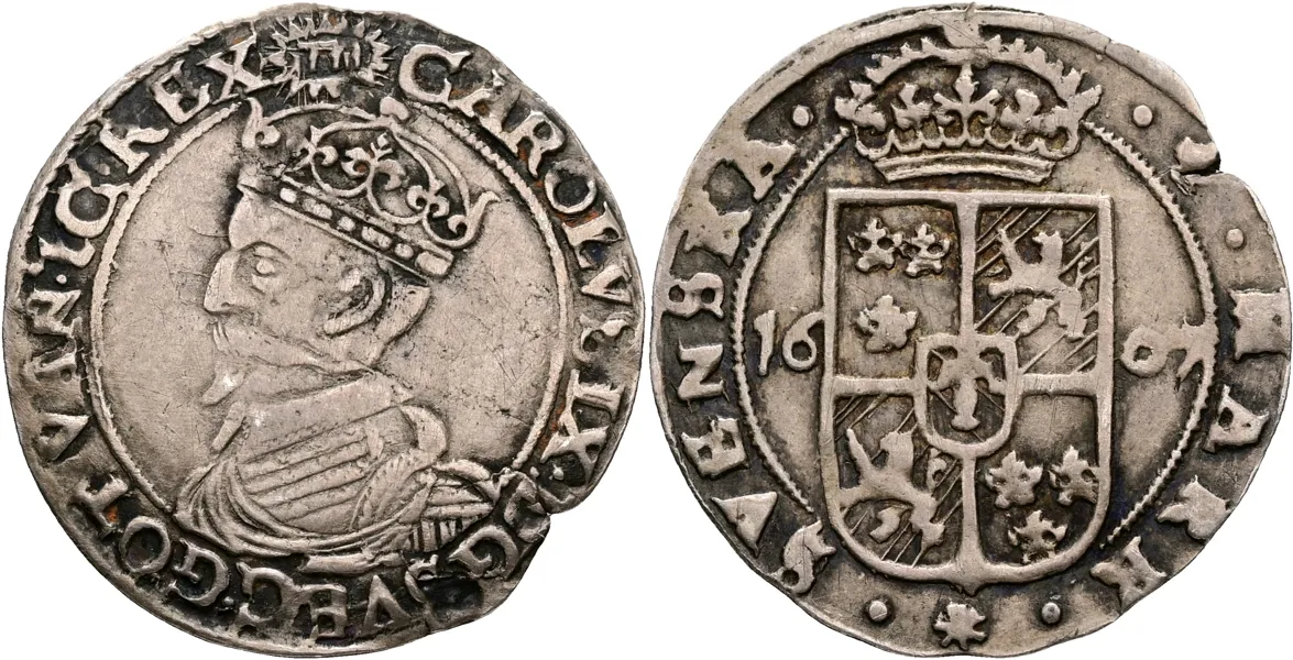 KARL IX (1604-1611). 1/2 mark 1607