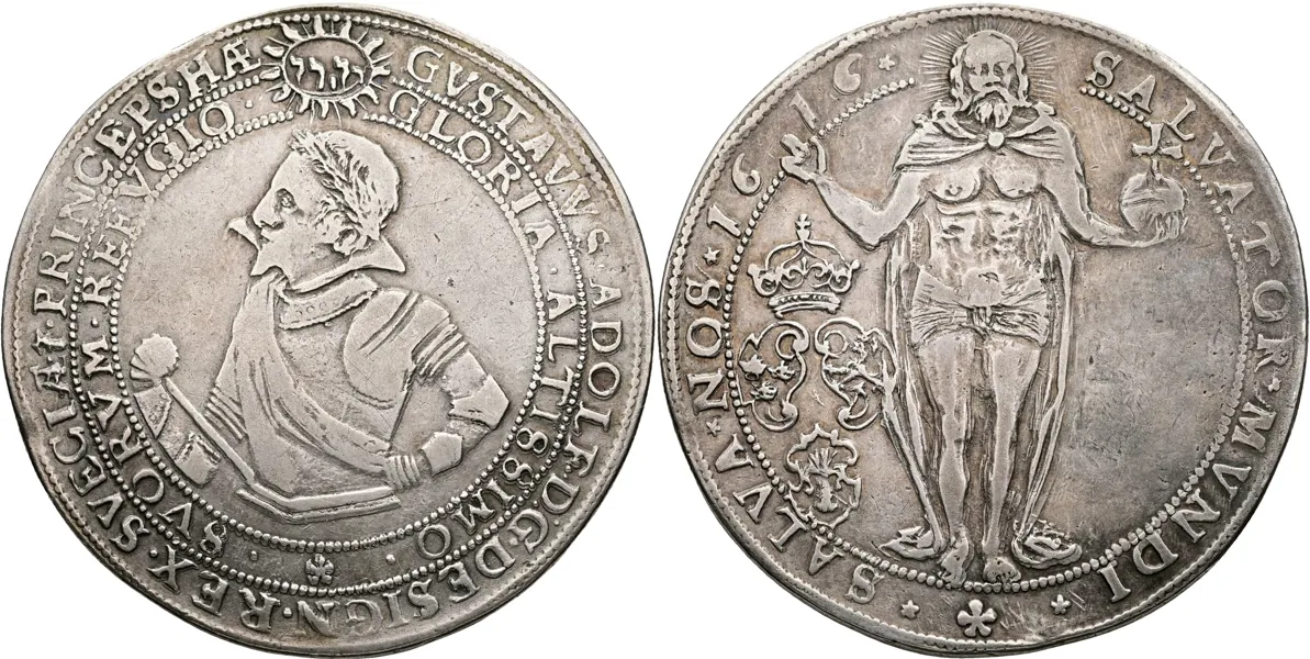 GUSTAV II ADOLF (1611-1632). Riksdaler 1616
