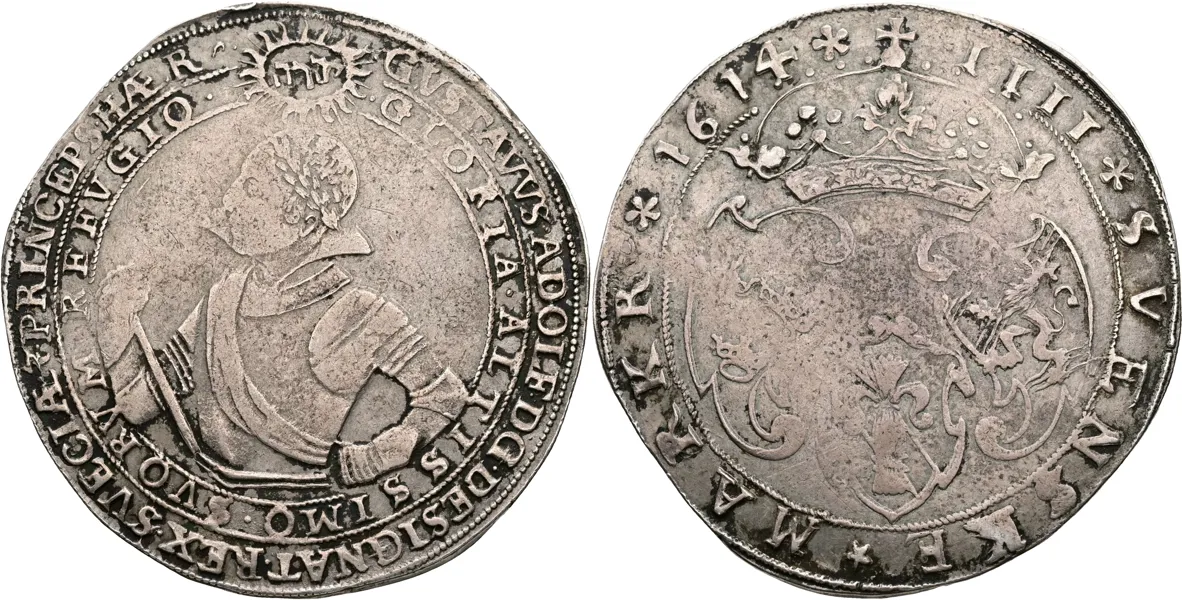 GUSTAV II ADOLF (1611-1632). 4 mark 1614